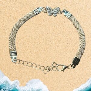Elegant Silver Butterfly Bracelet